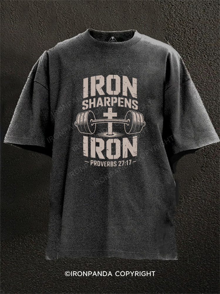 IRON SHARPENS IRON Washed Gym Shirt