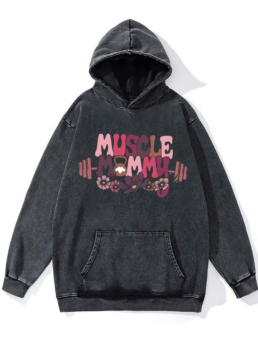 Muscle Mom  Washed Gym Hoodie