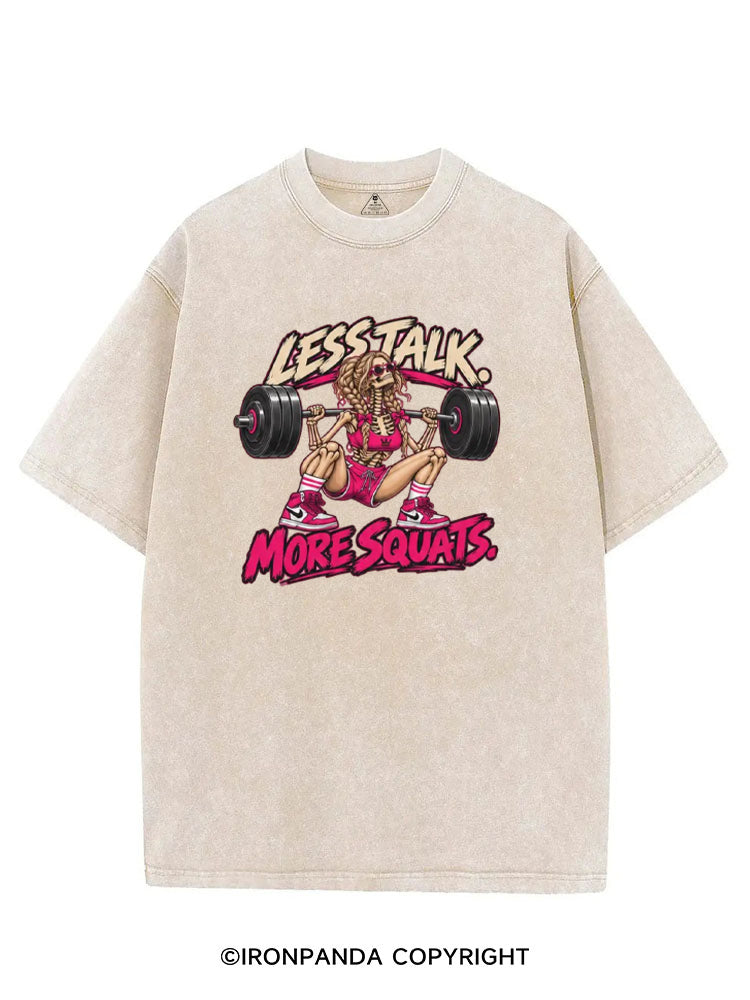 Less Talk More Squats Workout VINTAGE GYM SHIRT