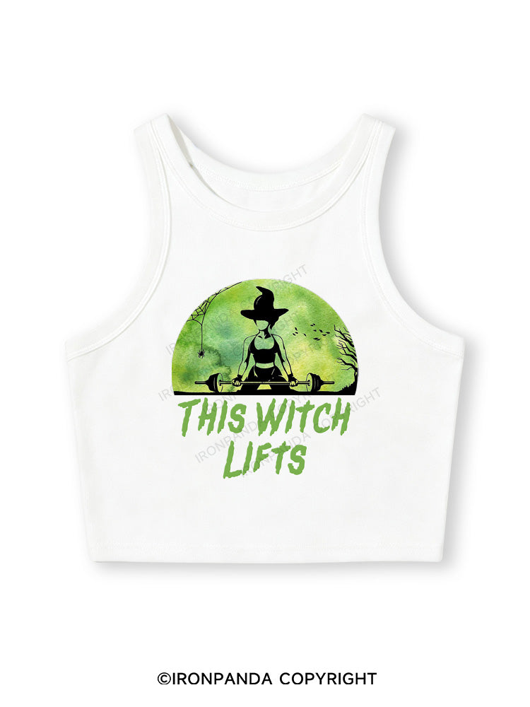 THIS WITCH LIFTS Fitted Crop Tank Top