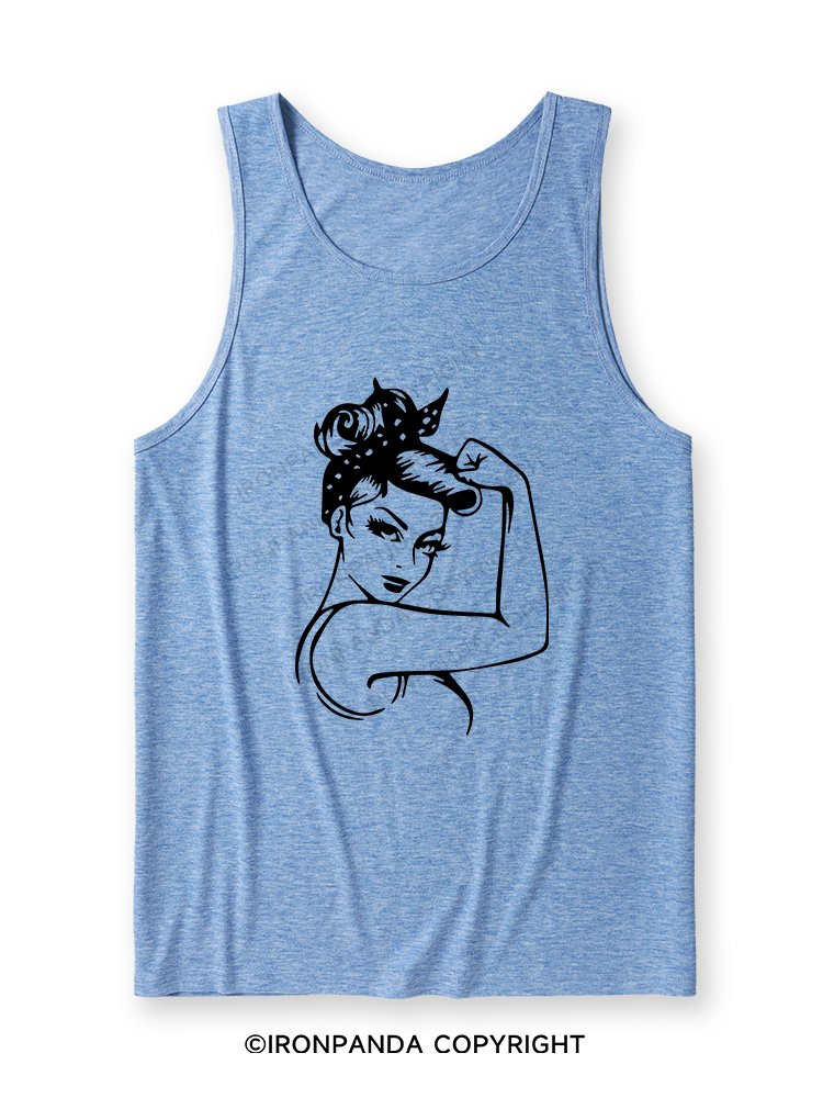Power Woman With Muscles Ultra Soft Heather Tank