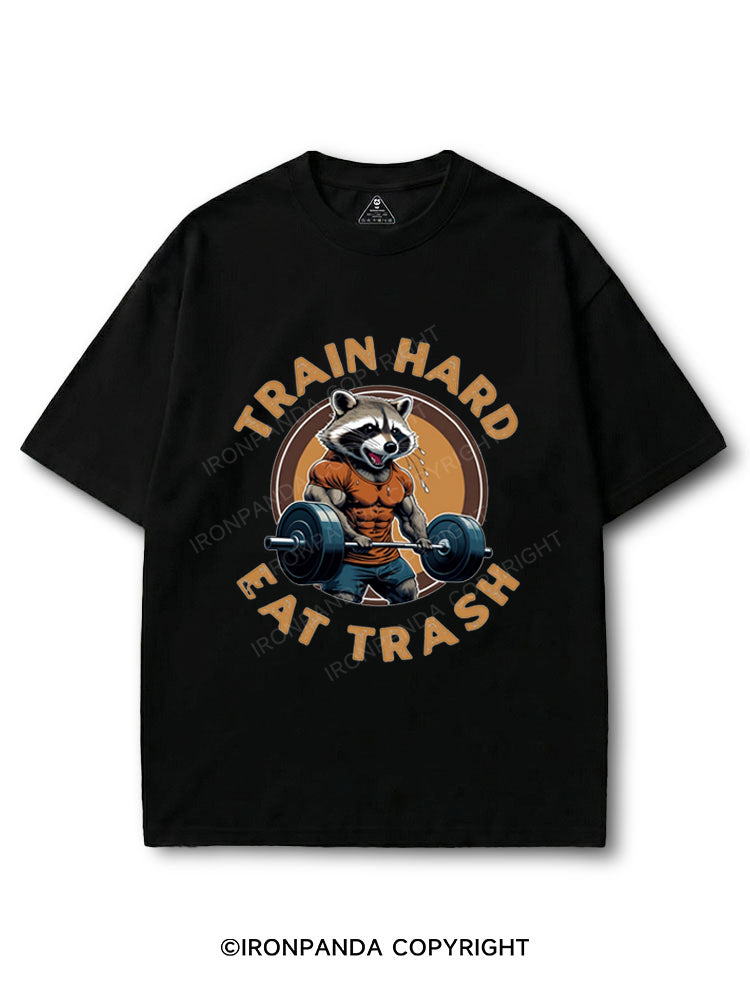 Train hard eat trash raccoon weightlifting COTTON PUMP COVER
