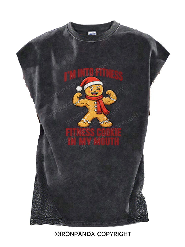 I'M INTO FITNESS FITNESS COOKIE IN MY MOUTH Cut Off Tank