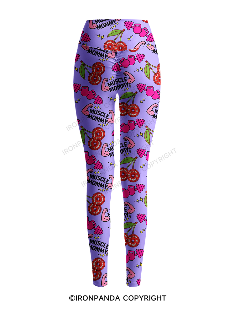 Muscle Mommy Printed Yoga Pants