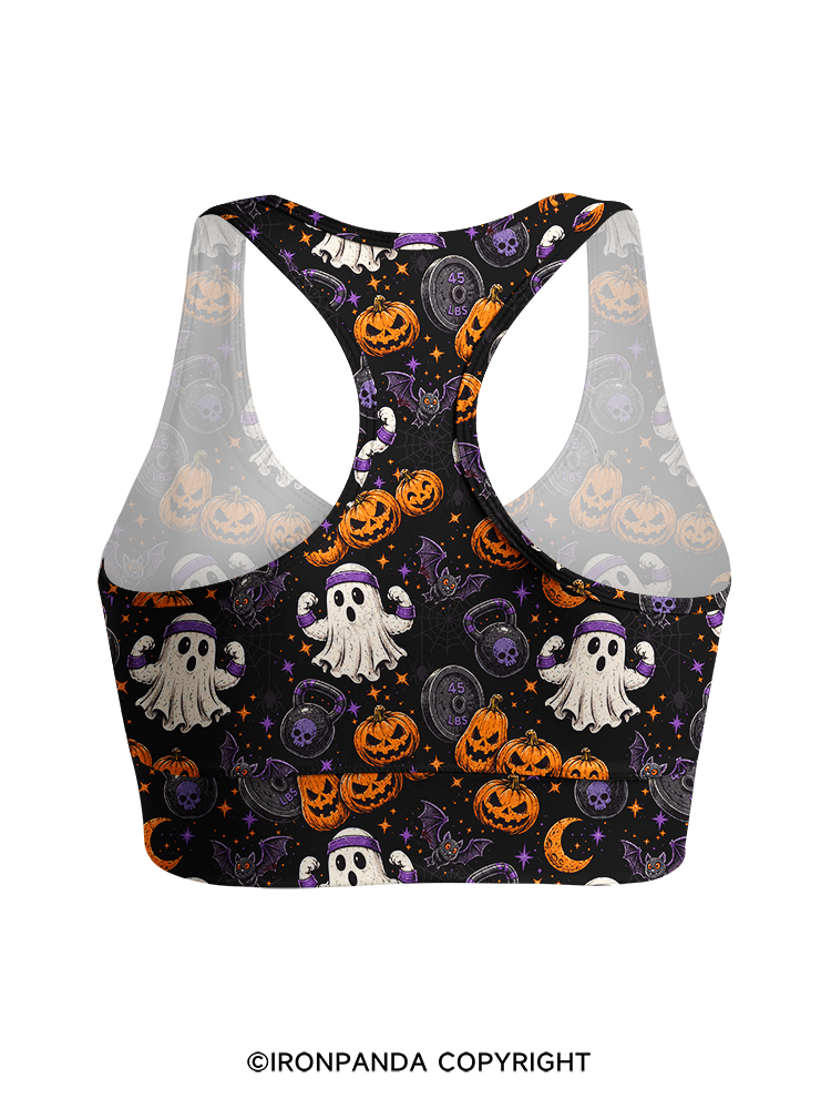 Creep It Lifting Halloween Racerback Sports Bra