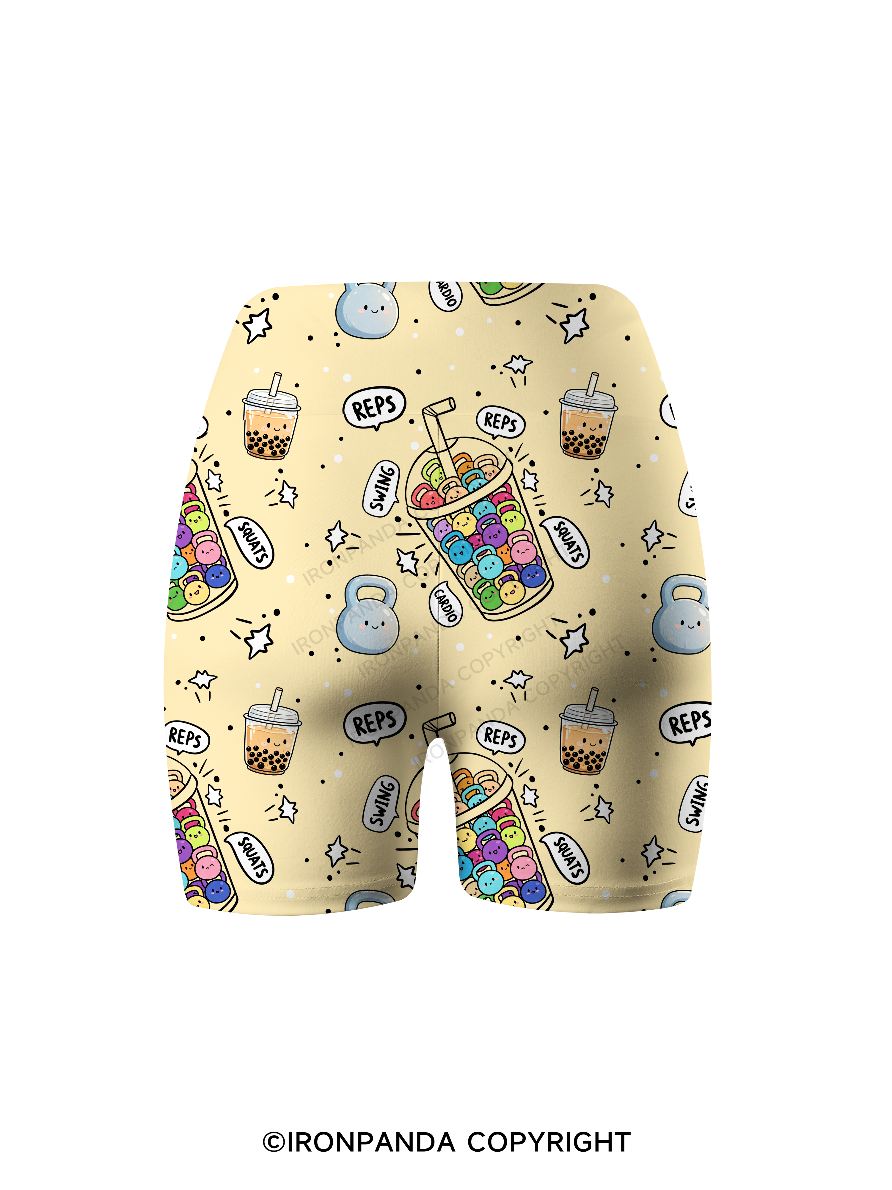 Fuel Your Strength Fitness Printed Yoga Cycling Shorts
