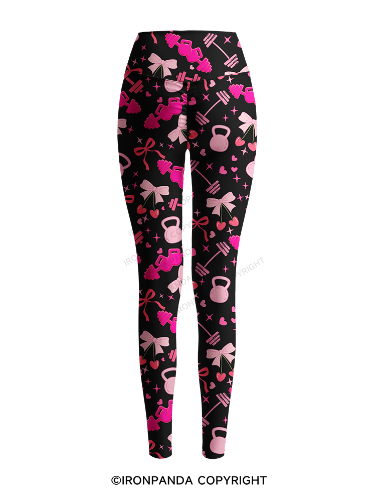 PINK POWER SWEETHEART Printed Yoga Pants