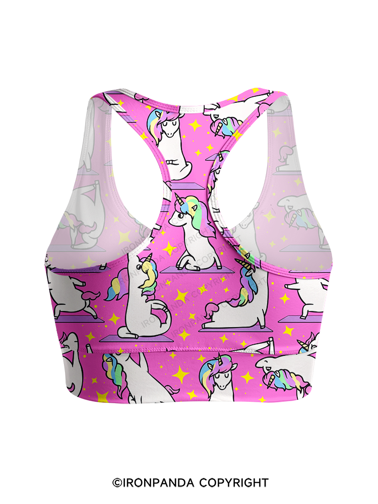 MAGICAL UNICORN STRETCH CLASS Racerback Sports Bra