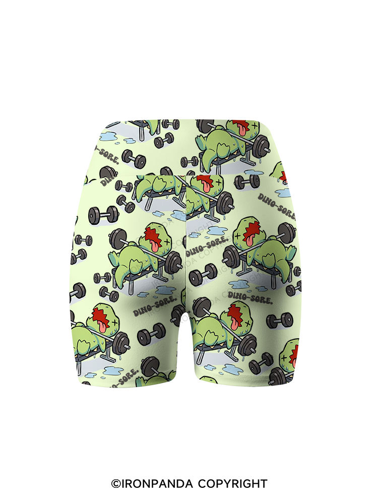 DINO-SORE Printed Yoga Cycling Shorts