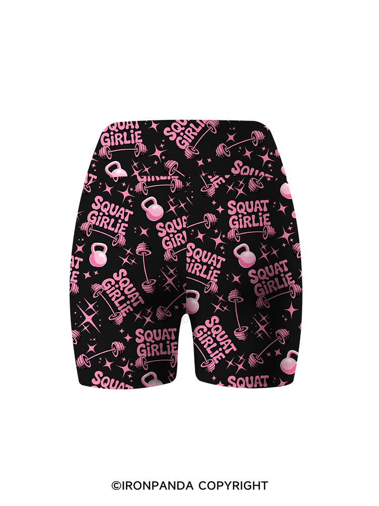 SQUAT GIRLIE Printed Yoga Cycling Shorts