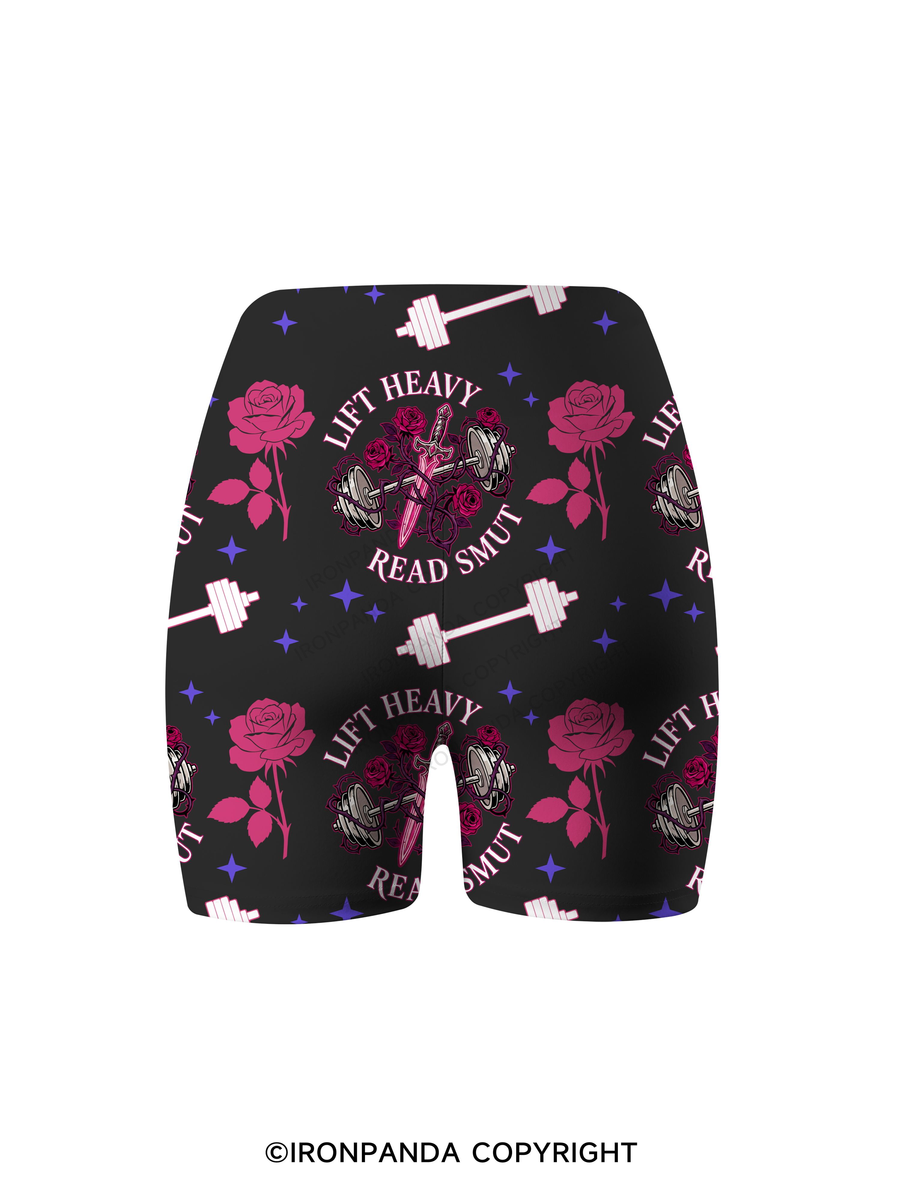 LIFT HEAVY READ SMUT FITNESS Printed Yoga Cycling Shorts
