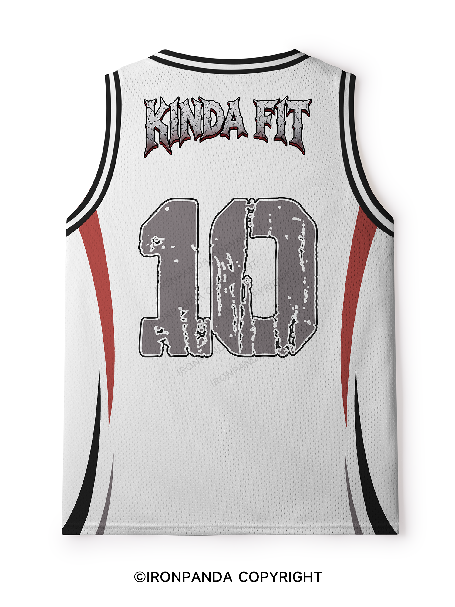 Humorous Panda Weightlifter Fitness Kinda Fit Sorta Fat Mesh Tank Top