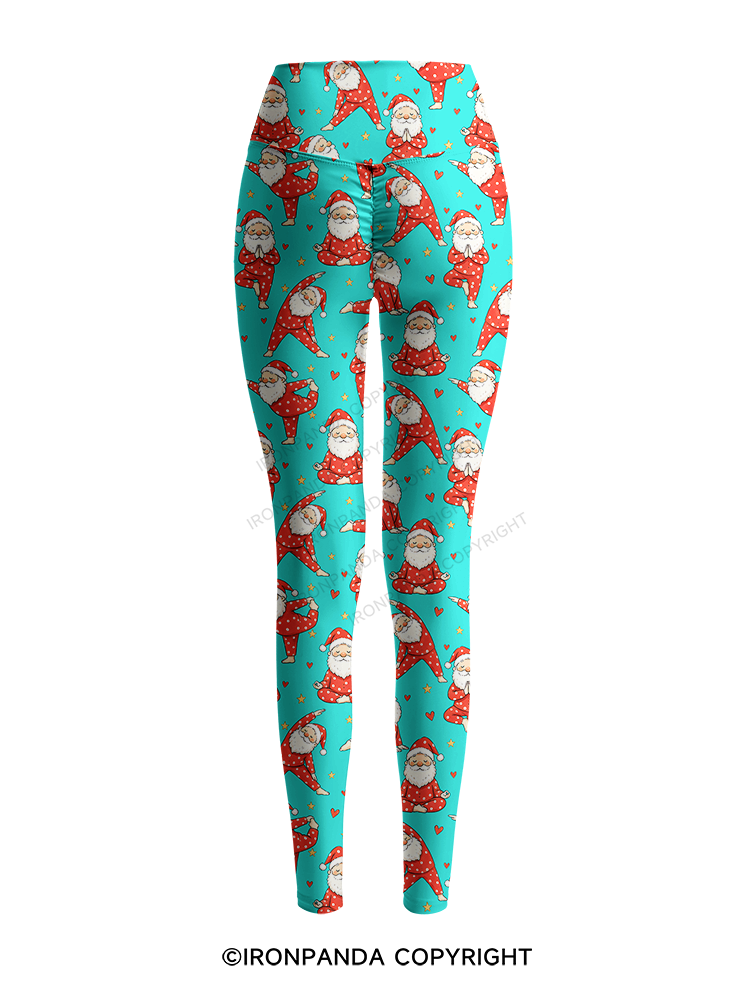 Funny Santa Yoga Printed Yoga Pants