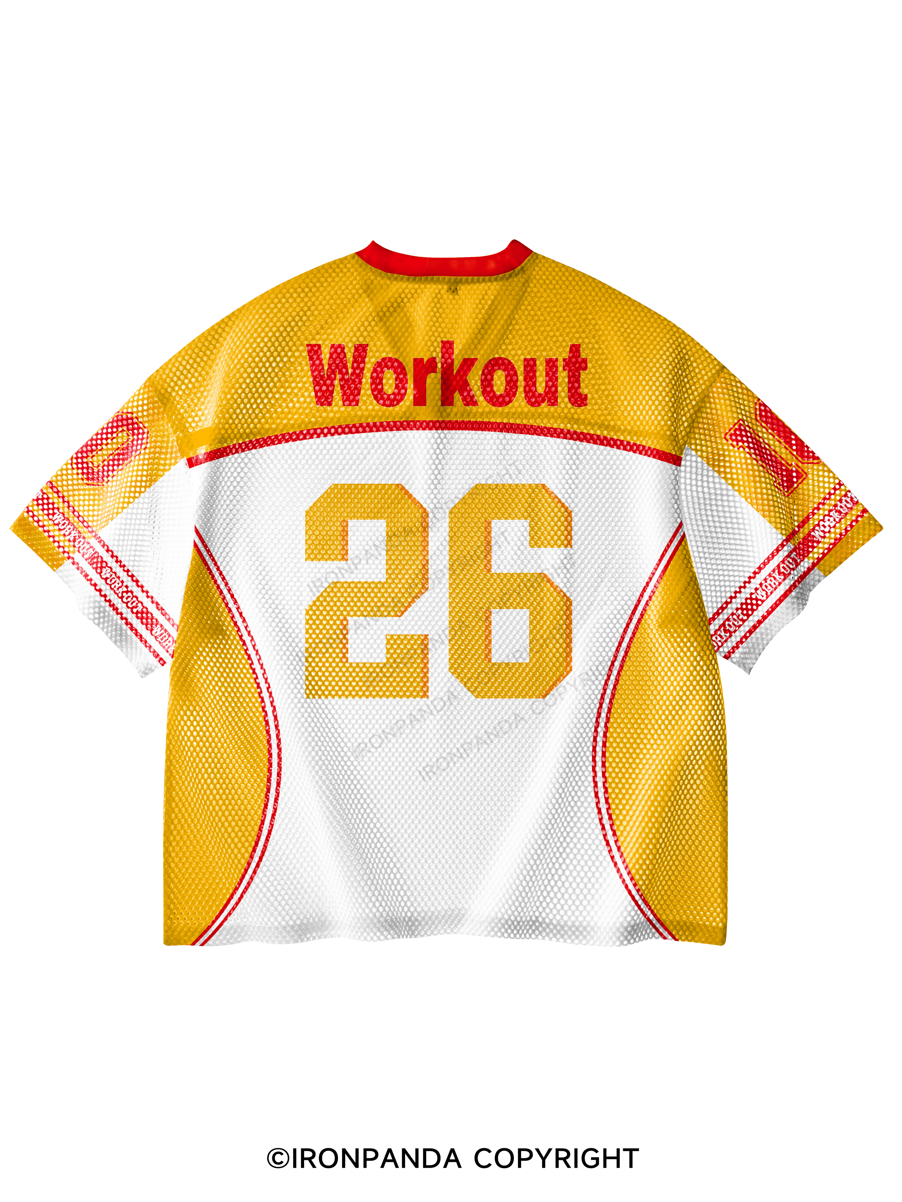 Workout Fitness V-Neck Open Hole Mesh Top