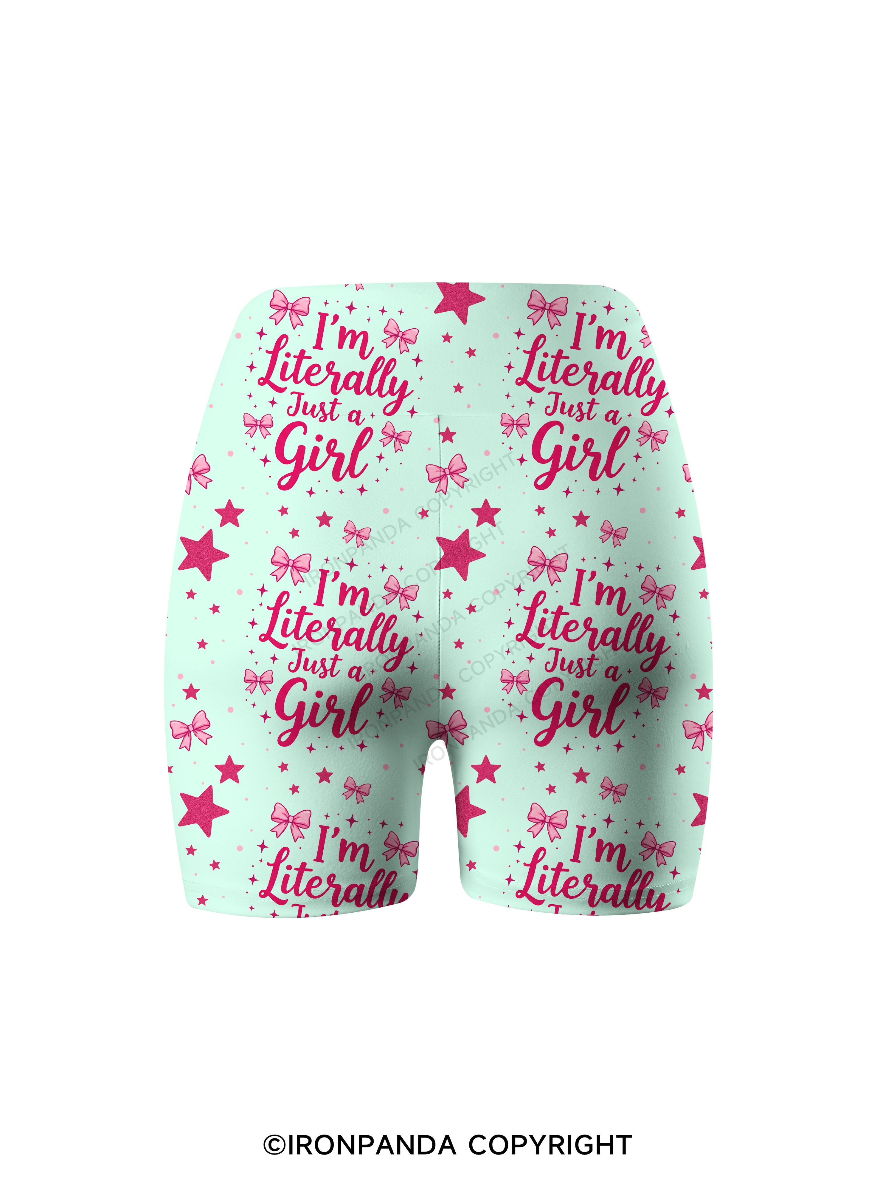 I'M LITERALLY JUST A GIRL GYM Printed Yoga Cycling Shorts