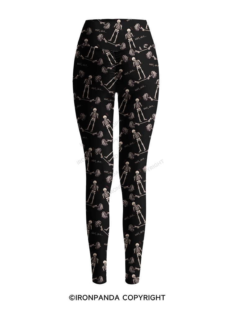 Well Shit Printed Yoga Pants