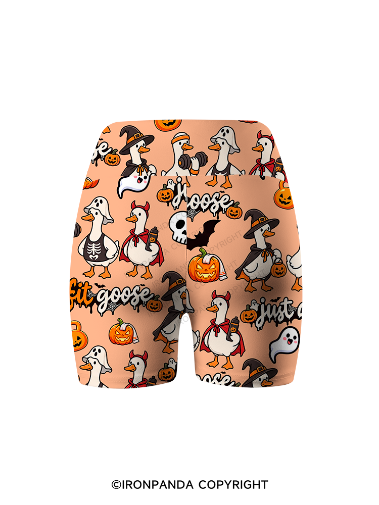 Just a Fit Goose Printed Yoga Cycling Shorts