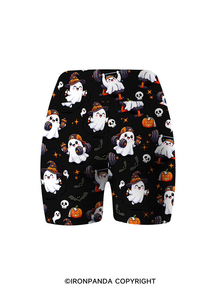 Cute Spooky Workout Printed Yoga Cycling Shorts