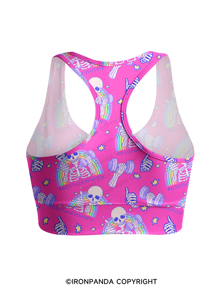 ABSOFUCKINLUTELY GYM  Racerback Sports Bra