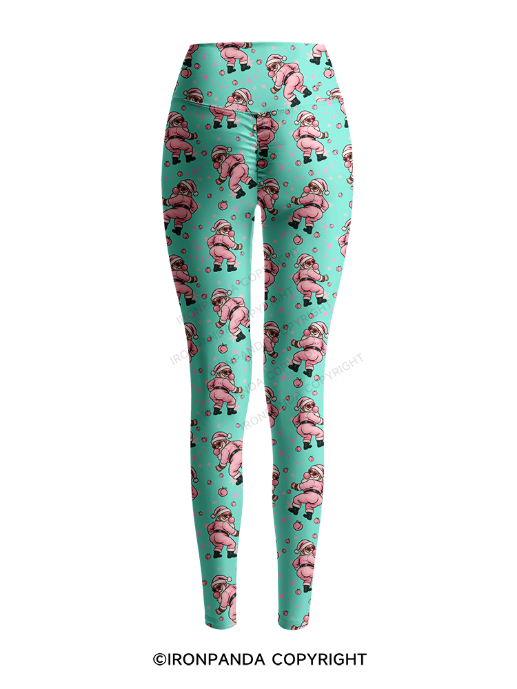 MERRY THICC-MAS Fitness Printed Yoga Pants