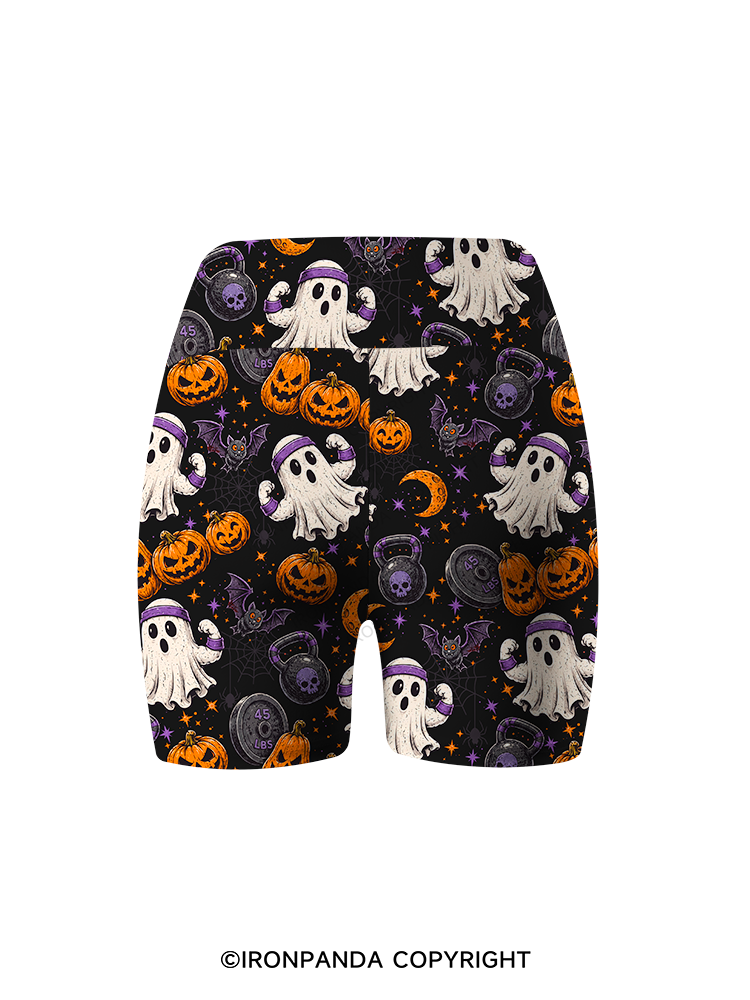 Creep It Lifting Halloween Printed Yoga Cycling Shorts