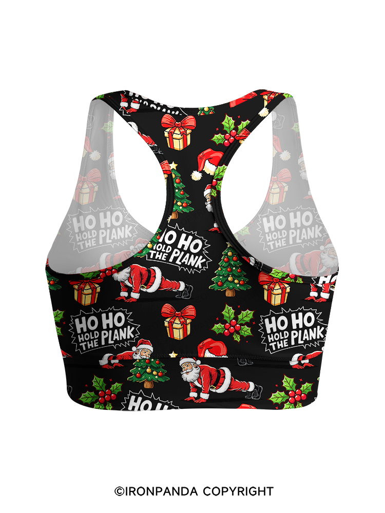 Ho Ho Hold the Plank Racerback Sports Bra