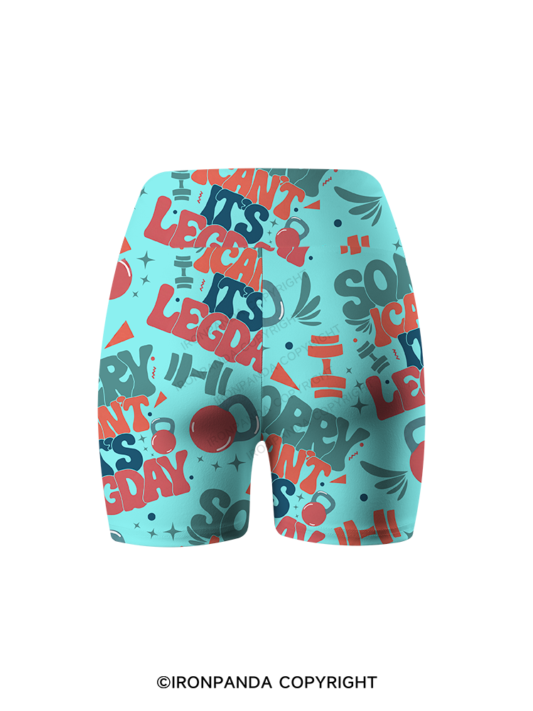 Sorry I can’t, it’s leg day Printed Yoga Cycling Shorts