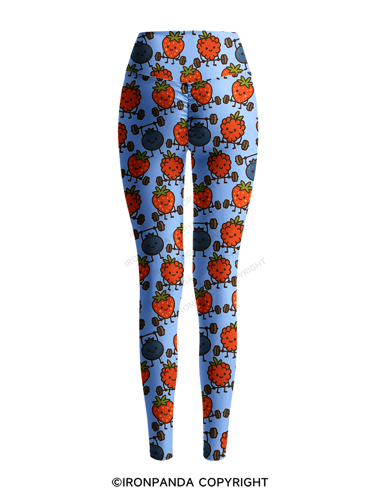 BERRY STRONG Printed Yoga Pants