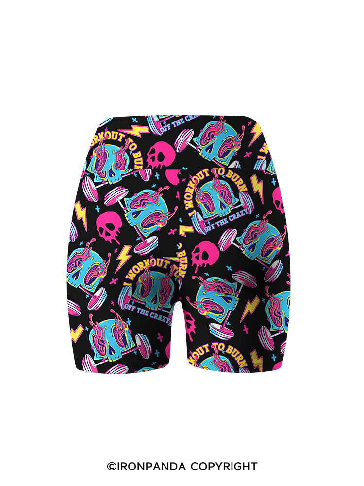 I Workout To Burn Off The Crazy Printed Yoga Cycling Shorts
