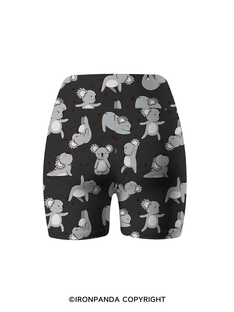 YOGA KOALAS Printed Yoga Cycling Shorts