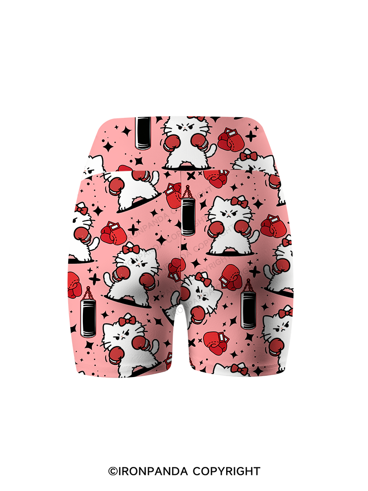 Tall Enough For Your Shins Printed Yoga Cycling Shorts