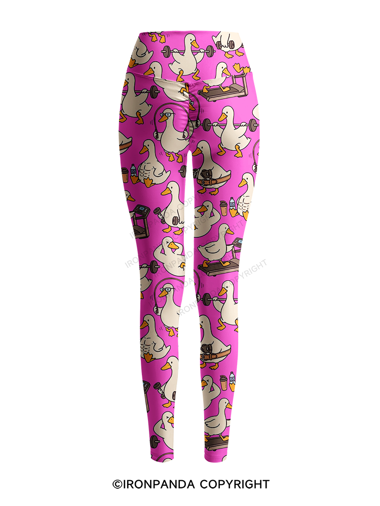 Quack Gym Printed Yoga Pants