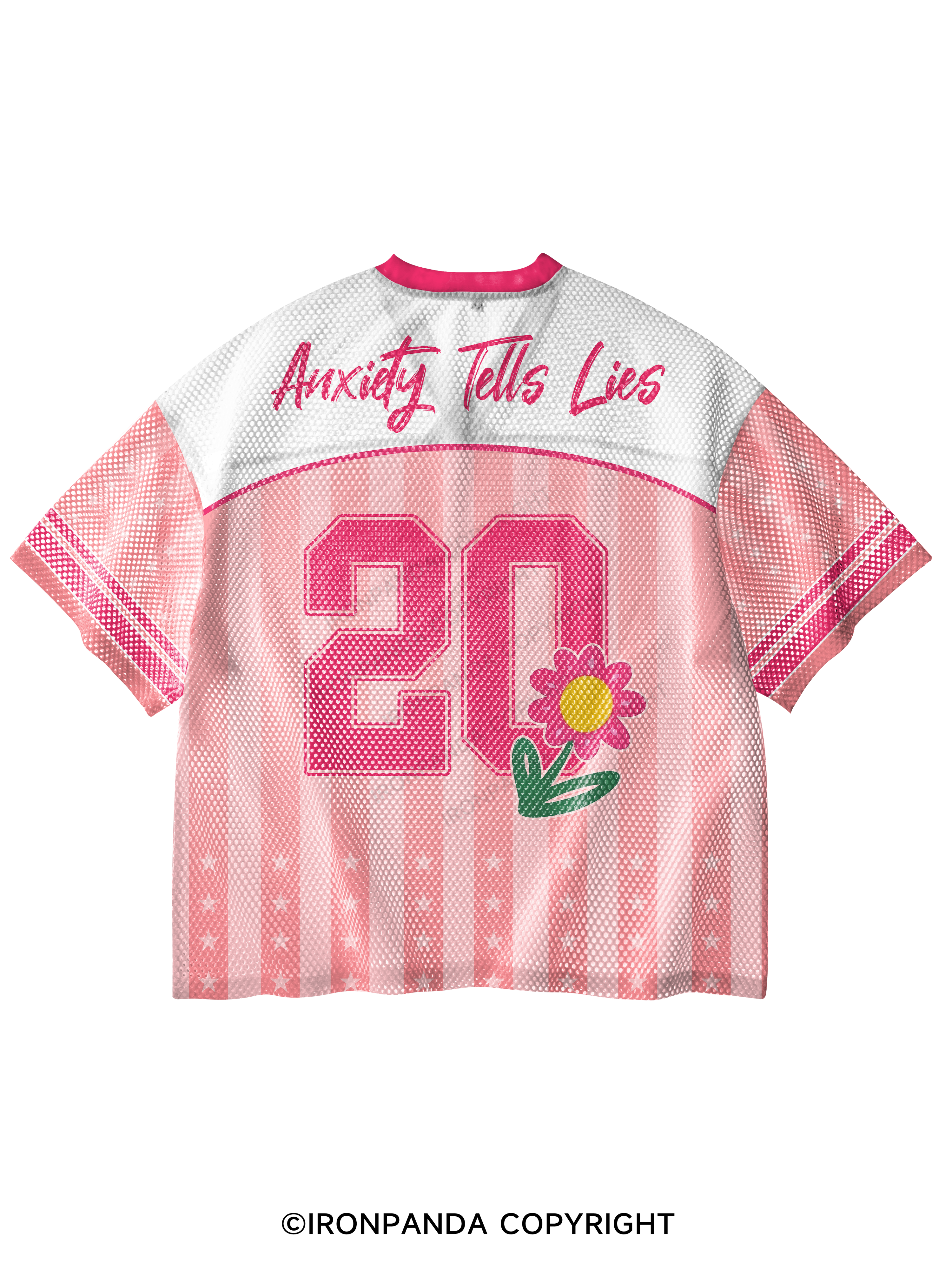 YOUR ANXIETY IS A LYING HOE V-Neck Open Hole Mesh Top