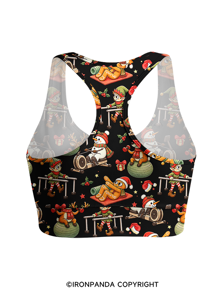 Physical Therapy Christmas Racerback Sports Bra