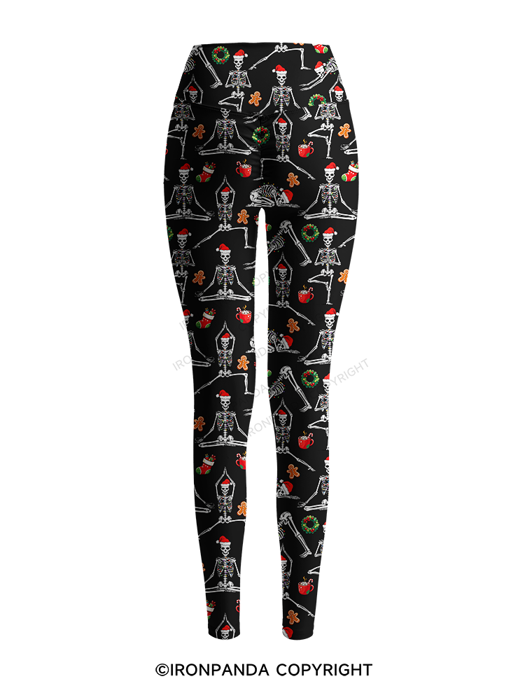 Skeleton Yoga Christmas Printed Yoga Pants