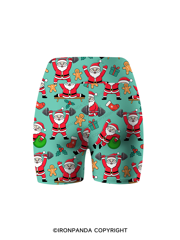 Santa Fitness Collection Printed Yoga Cycling Shorts