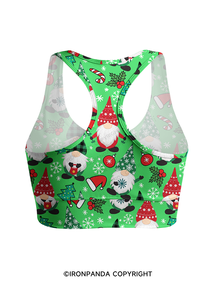 Sweating with my Gnomies Racerback Sports Bra