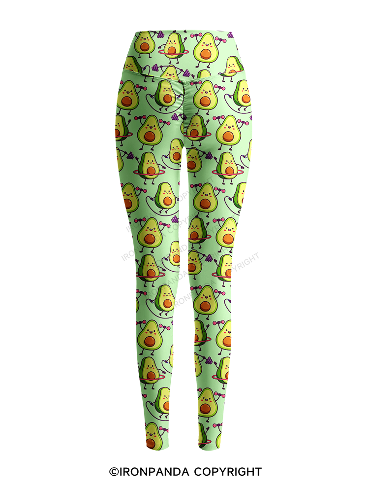 AVOCADO FITNESS PARTY Printed Yoga Pants