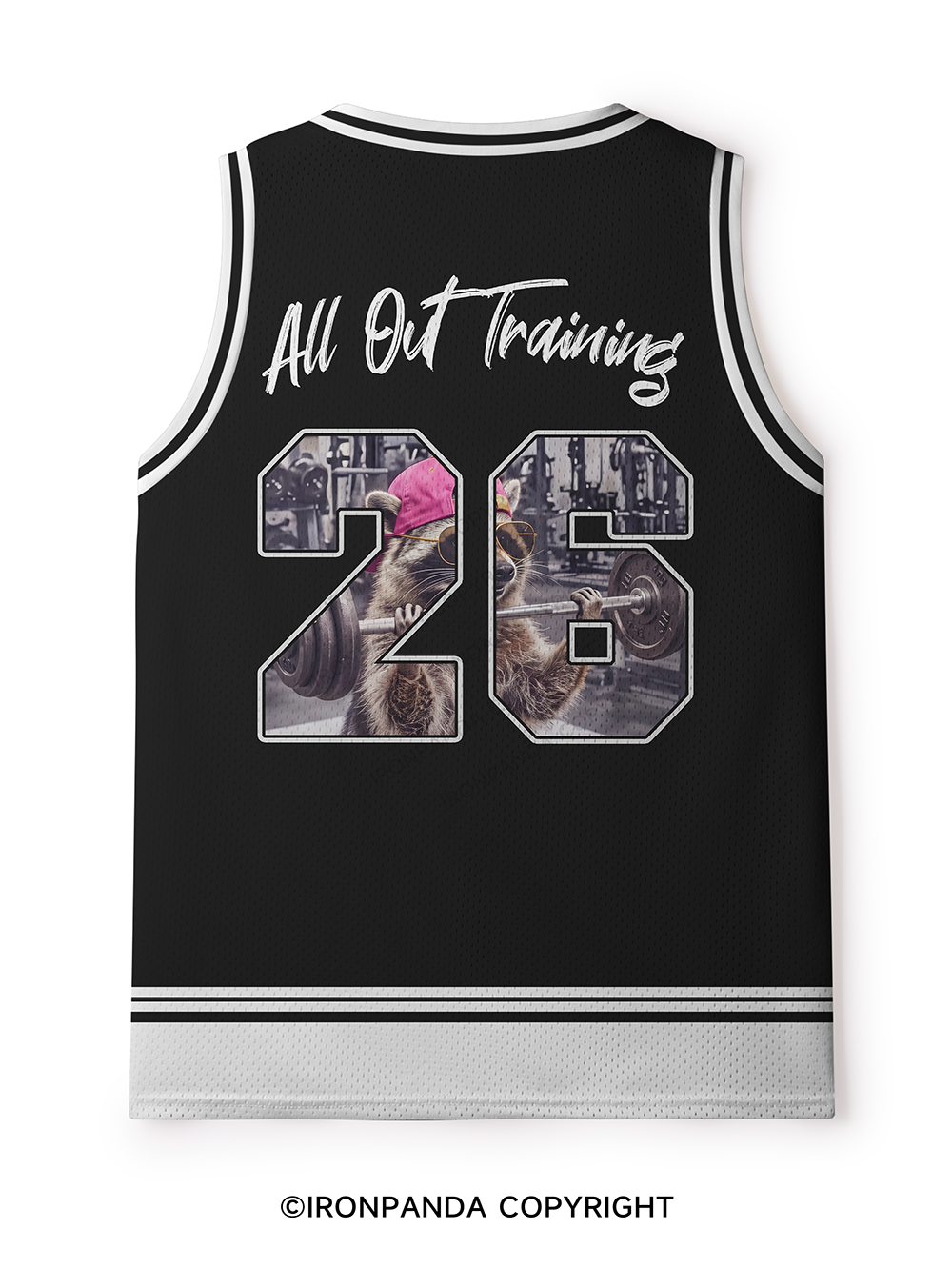 Don't Spot Me Raccoon Weightlifting Mesh Tank Top