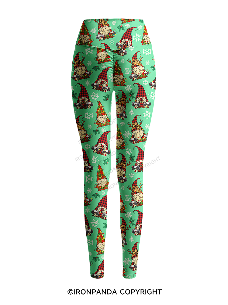 Fitness Christmas Elf Printed Yoga Pants