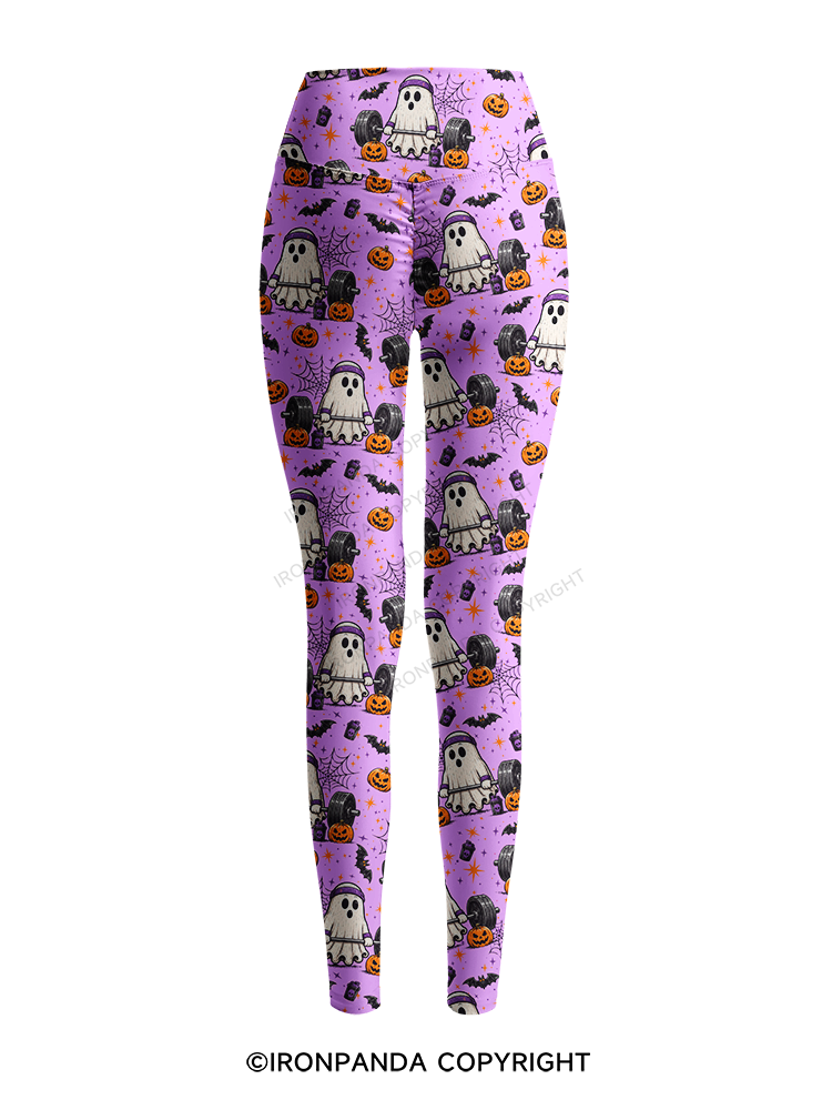 Creep It Lifting Ghost Printed Yoga Pants