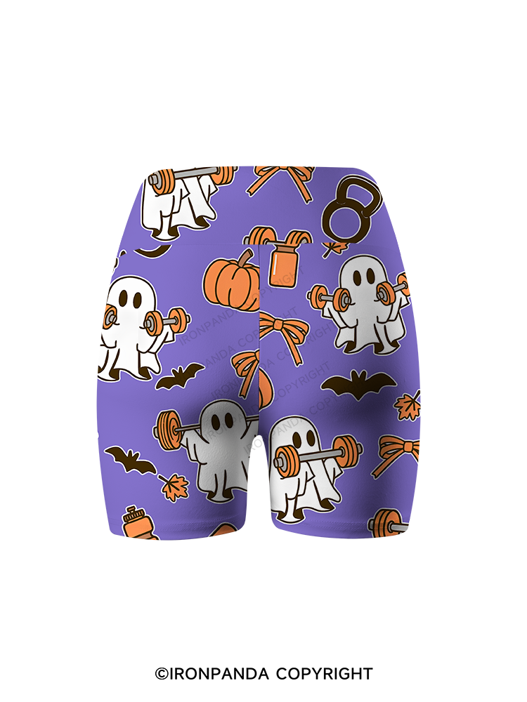 GHOST POWER TRAINING CAMP Printed Yoga Cycling Shorts