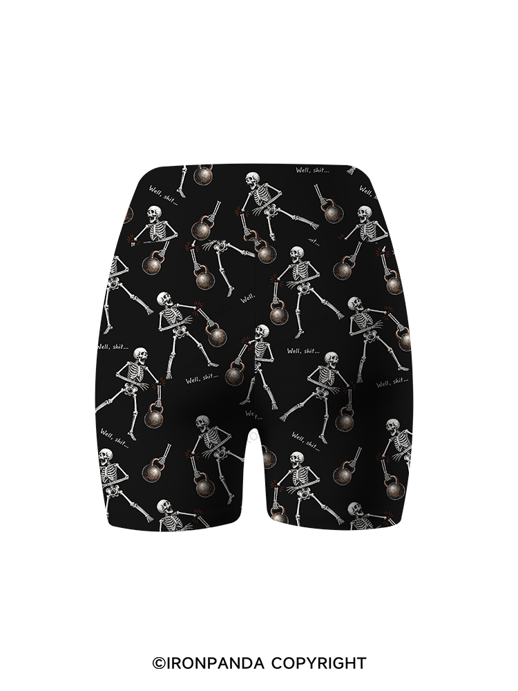 Well Shit... Printed Yoga Cycling Shorts