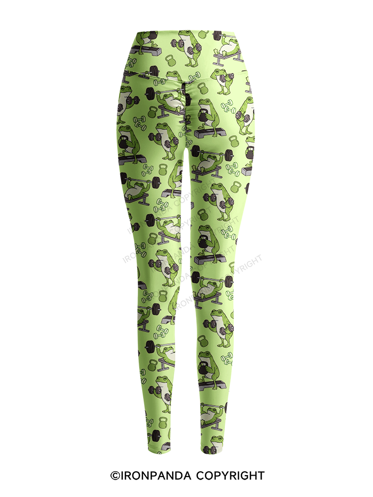 Frog Gym Printed Yoga Pants