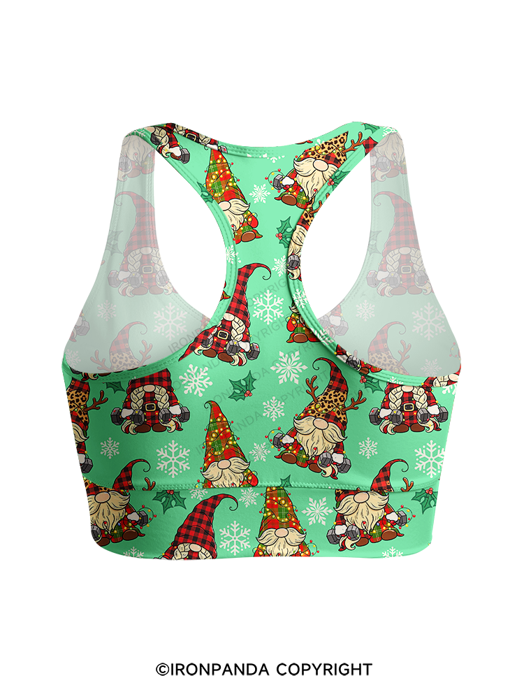 Fitness Christmas Elf Racerback Sports Bra