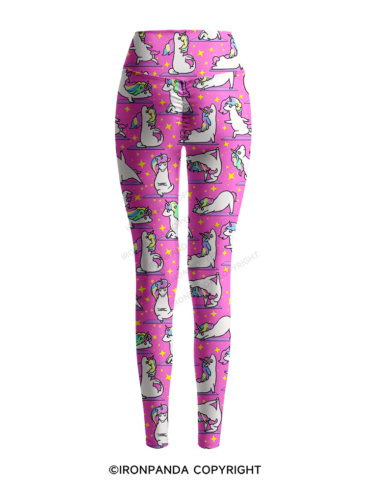 MAGICAL UNICORN STRETCH CLASS Printed Yoga Pants