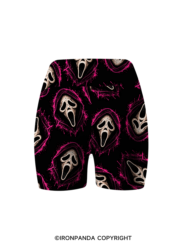 Ghost face Printed Yoga Cycling Shorts