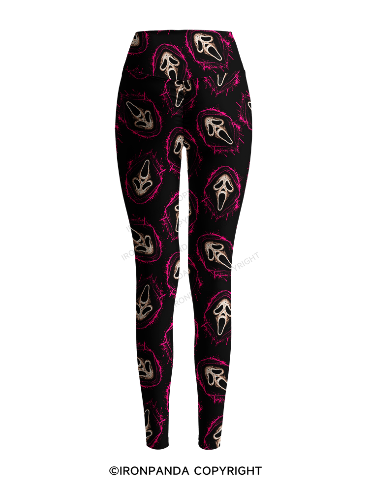 Ghost face Printed Yoga Pants