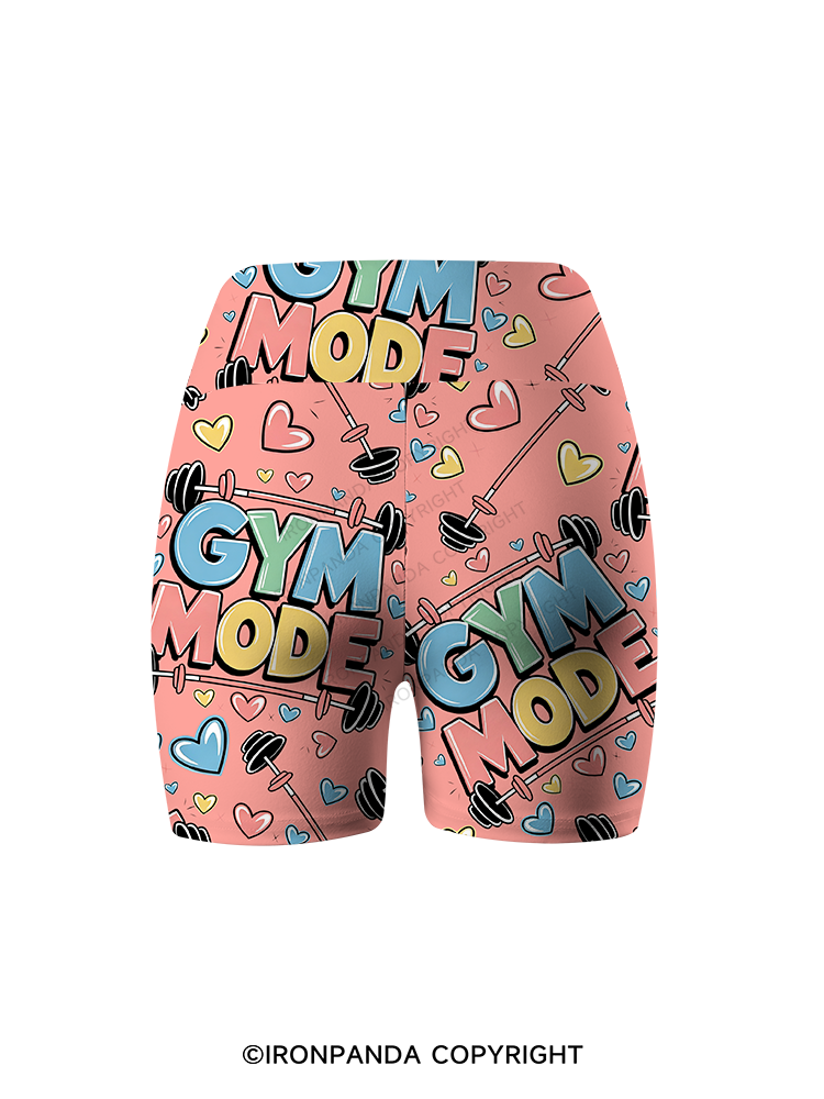 GYM MODE Printed Yoga Cycling Shorts