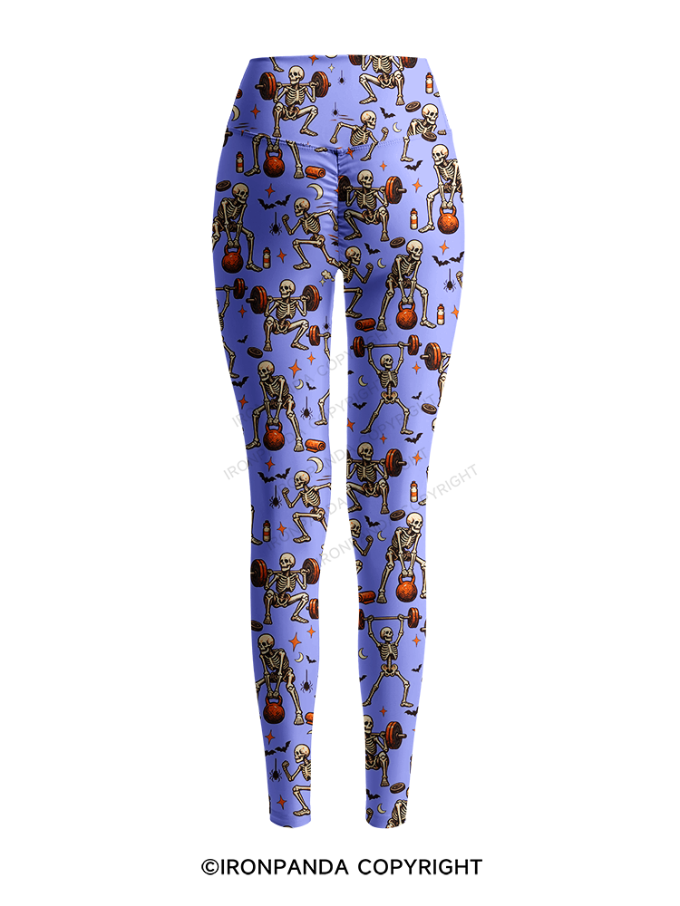 Spooky Exercise Printed Yoga Pants